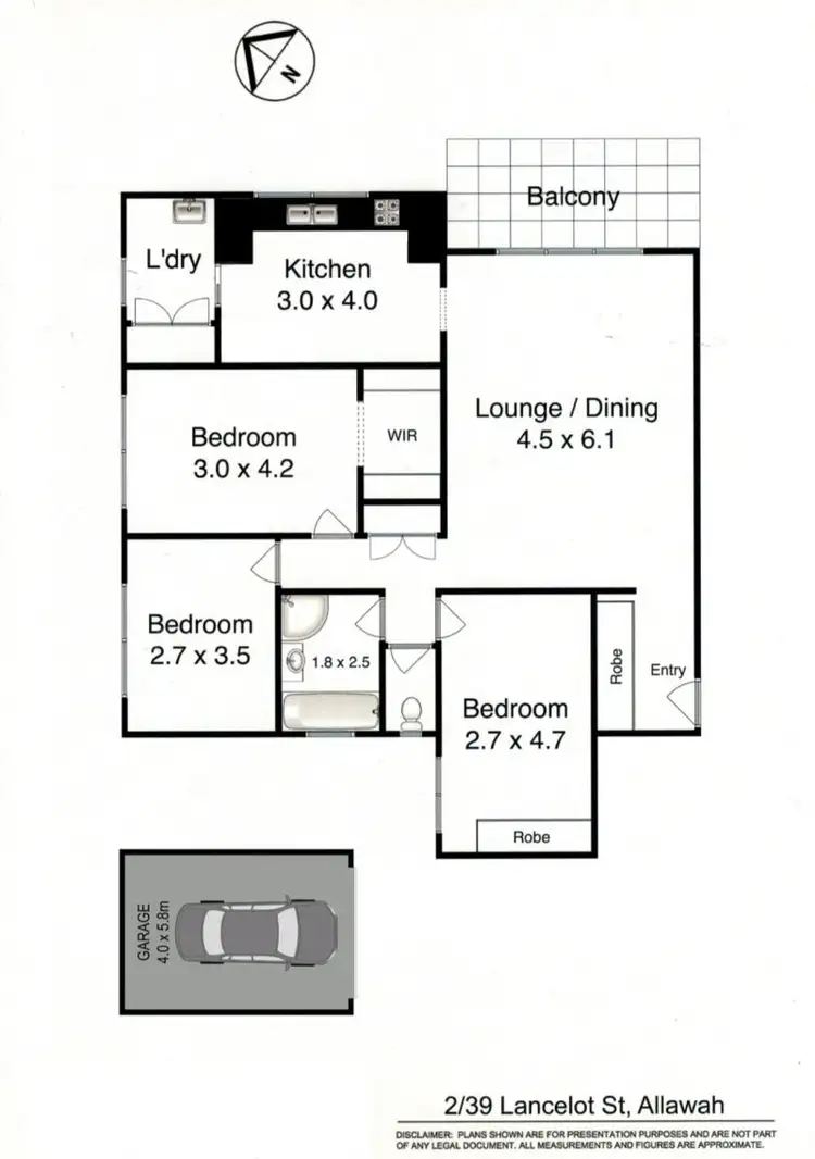 Floorplan of Homely apartment listing, 2/39-41 Lancelot St, Allawah NSW 2218