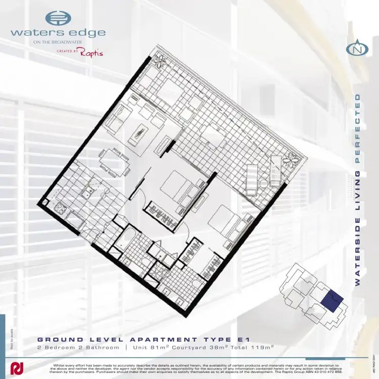 Floorplan of Homely apartment listing, 1005/438 Marine Parade, Biggera Waters QLD 4216