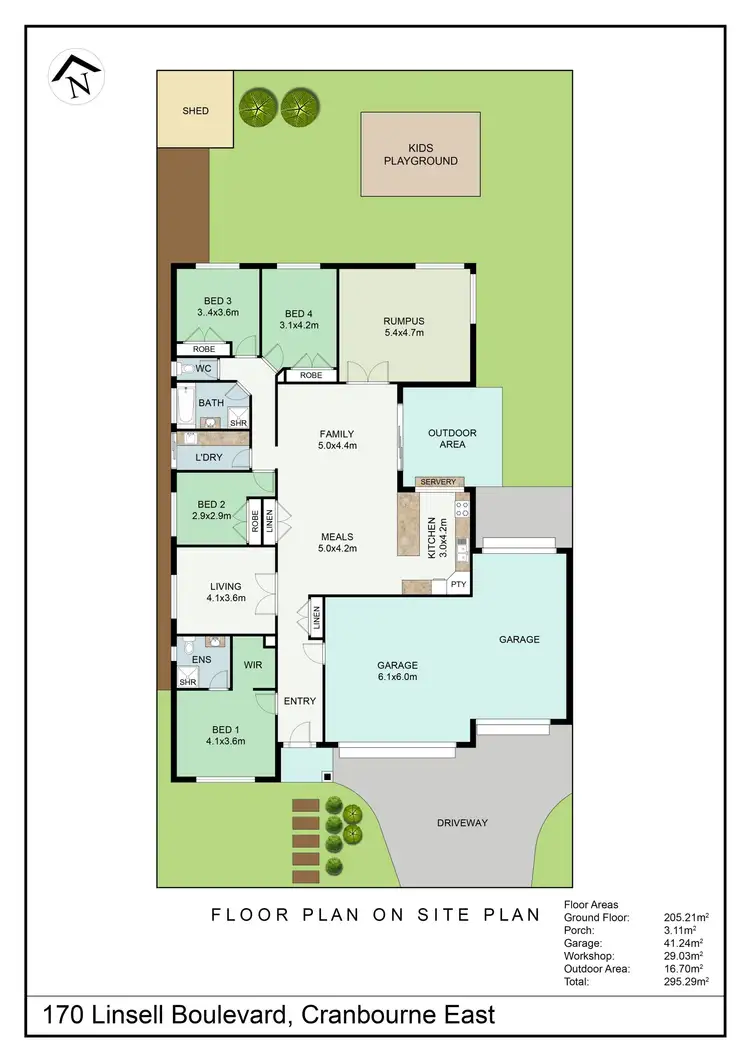 Floorplan of Homely house listing, 170 Linsell Boulevard, Cranbourne East VIC 3977