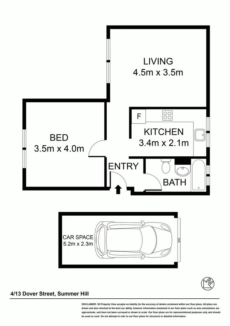 Floorplan of Homely apartment listing, 4/13 Dover Street, Summer Hill NSW 2130