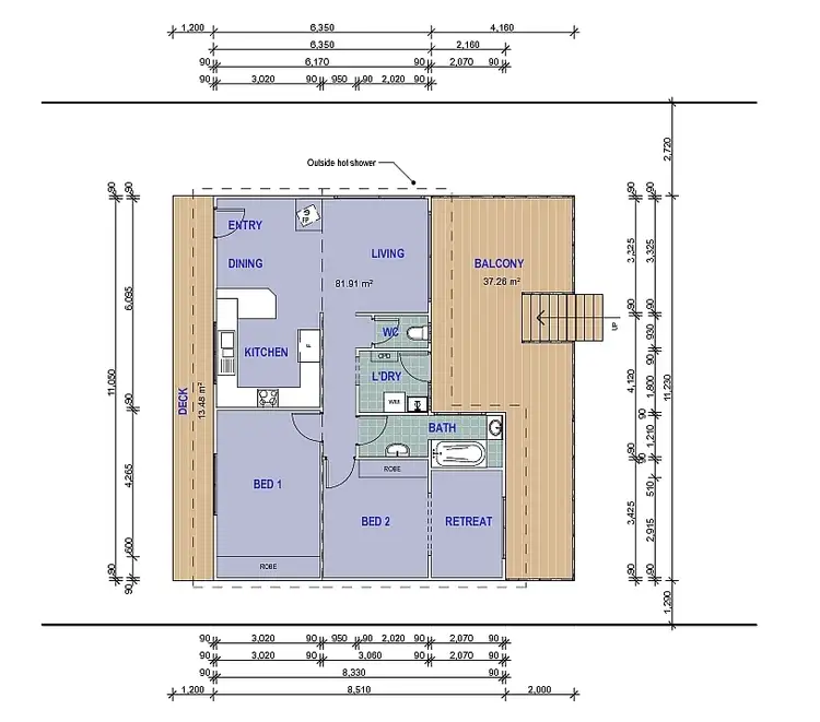 Floorplan of Homely house listing, 3 Dunkeith Avenue, Jan Juc VIC 3228