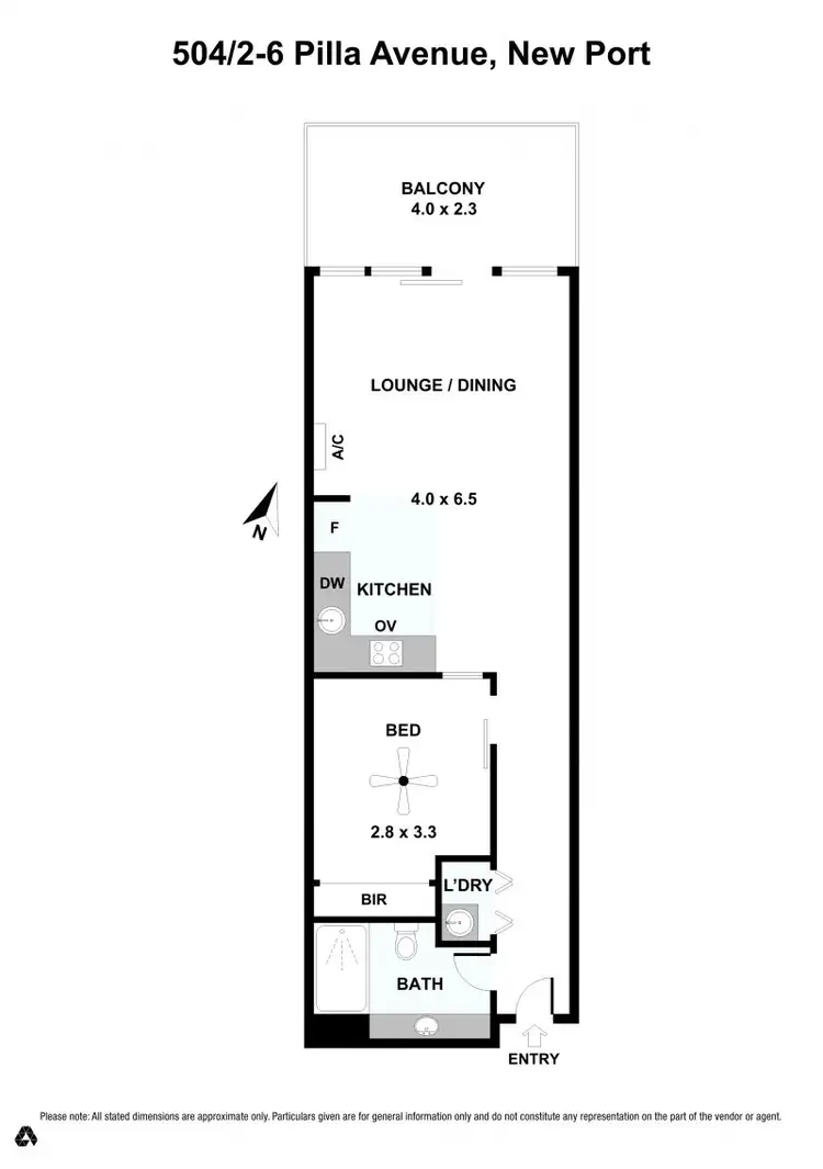 Floorplan of Homely apartment listing, 504/2-6 Pilla Avenue, New Port SA 5015