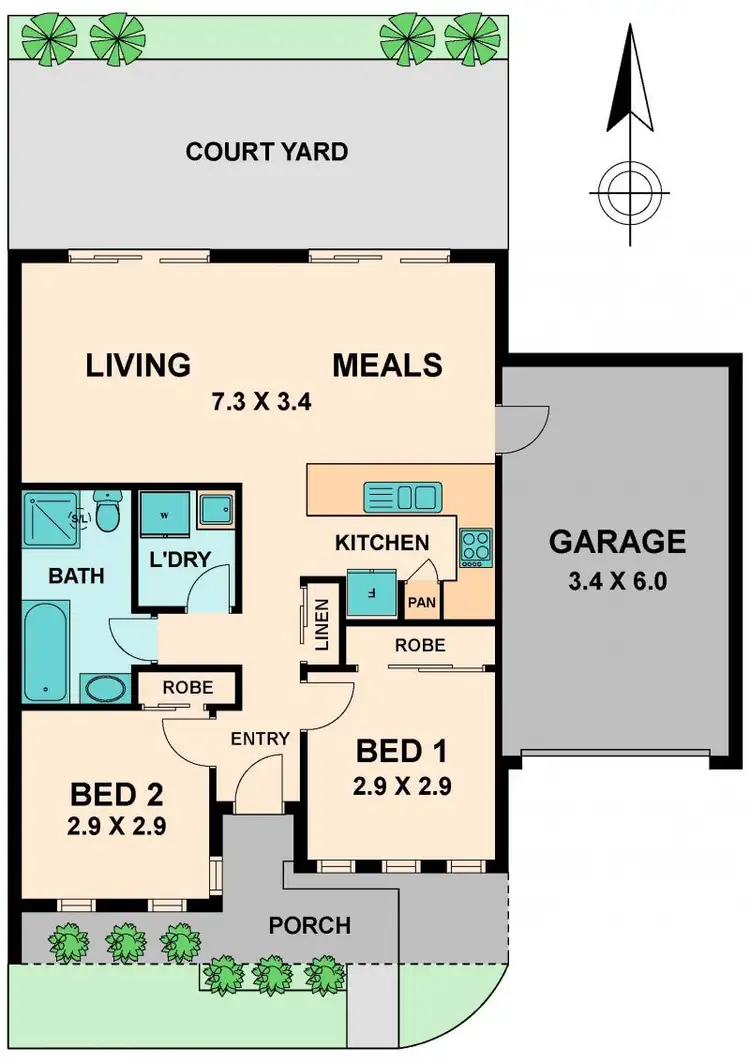 Floorplan of Homely unit listing, 2/91 DUDLEY STREET, Wallan VIC 3756