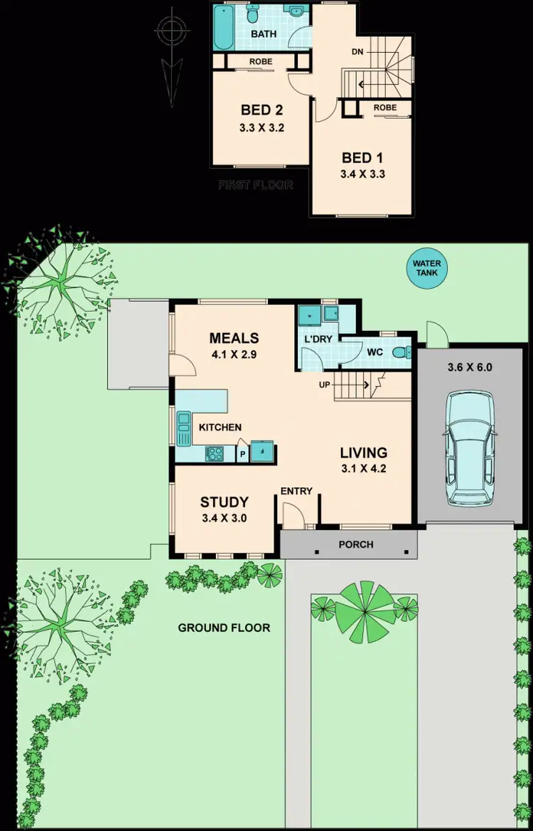 Floorplan of Homely unit listing, 1/1 DARRAWEIT ROAD, Wallan VIC 3756