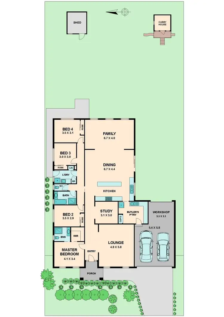 Floorplan of Homely house listing, 109 ROULSTON WAY, Wallan VIC 3756
