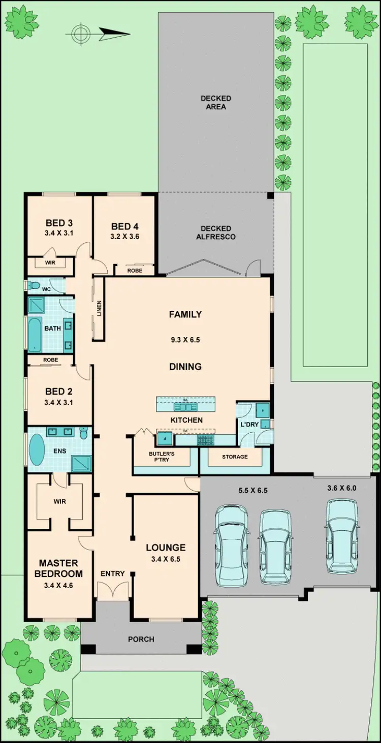 Floorplan of Homely house listing, 16 MANDALAY CIRCUIT, Beveridge VIC 3753