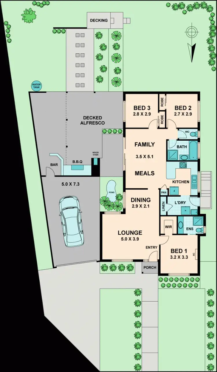 Floorplan of Homely house listing, 16 PAMELA COURT, Wallan VIC 3756