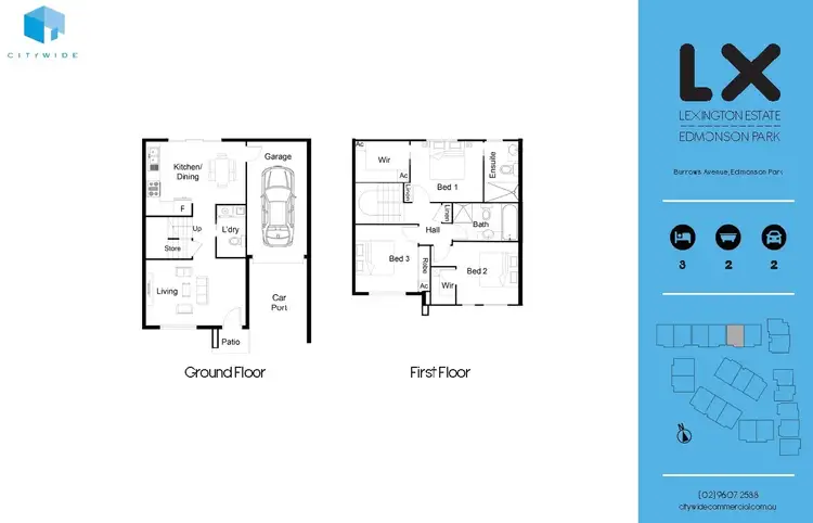 Floorplan of Homely townhouse listing, 23/40 Burrows Avenue, Edmondson Park NSW 2174