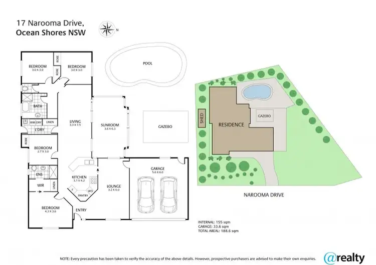 Floorplan of Homely house listing, 17 Narooma Drive, Ocean Shores NSW 2483