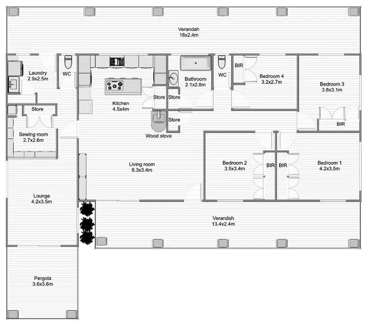 Floorplan of Homely house listing, 299 Drinan Rd, Drinan QLD 4671