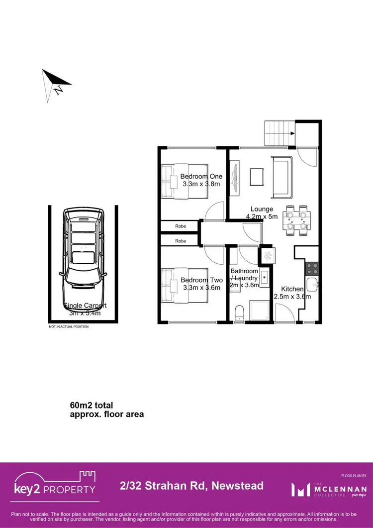 Floorplan of Homely unit listing, 2/32a Strahan Road, Newstead TAS 7250