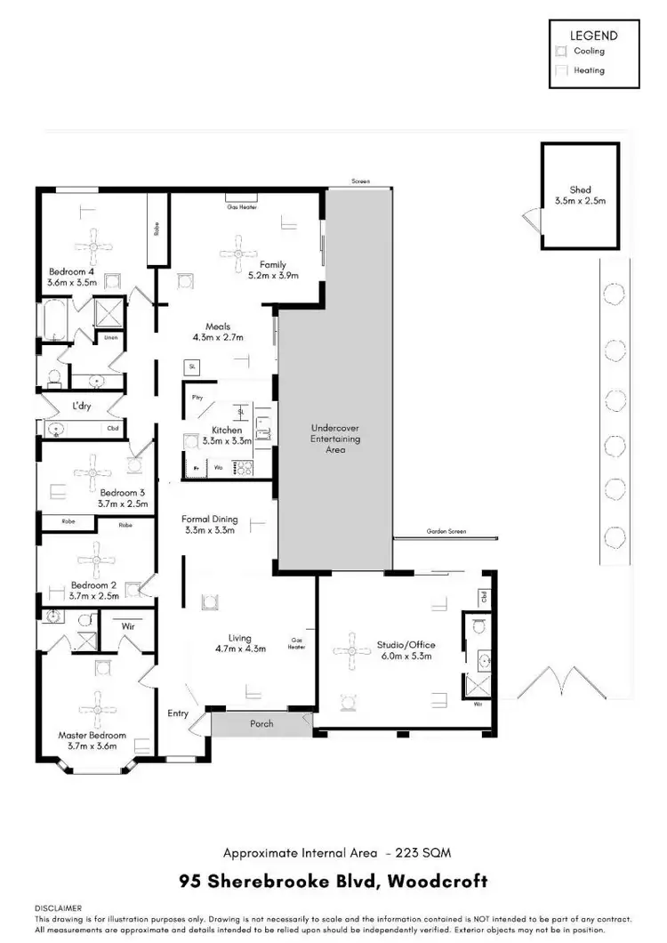 Floorplan of Homely house listing, 95 Sherebrooke Blvd, Woodcroft SA 5162
