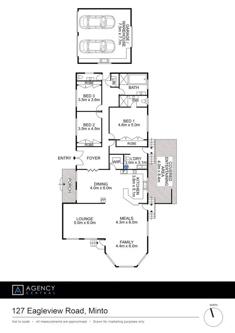 Floorplan of Homely rural property listing, 127 Eagleview Road, Minto NSW 2566