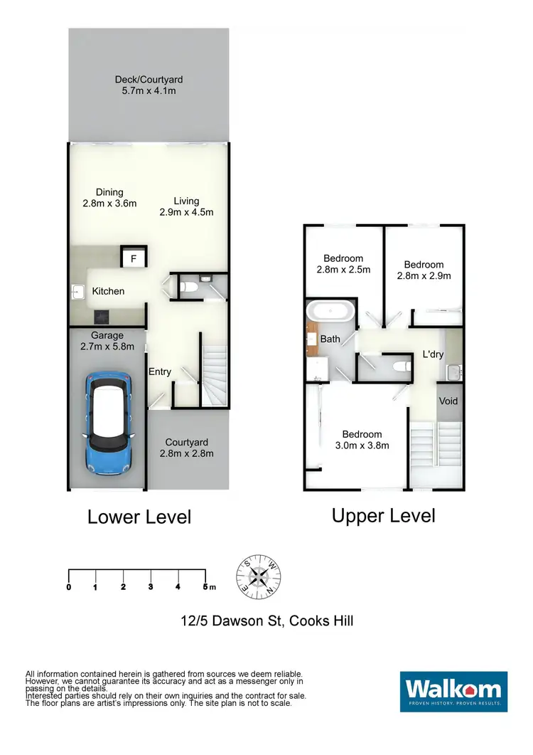 Floorplan of Homely townhouse listing, 12/5 Dawson Street, Cooks Hill NSW 2300