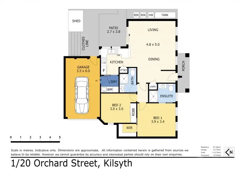 Floorplan of Homely unit listing, 1/20 Orchard Street, Kilsyth VIC 3137