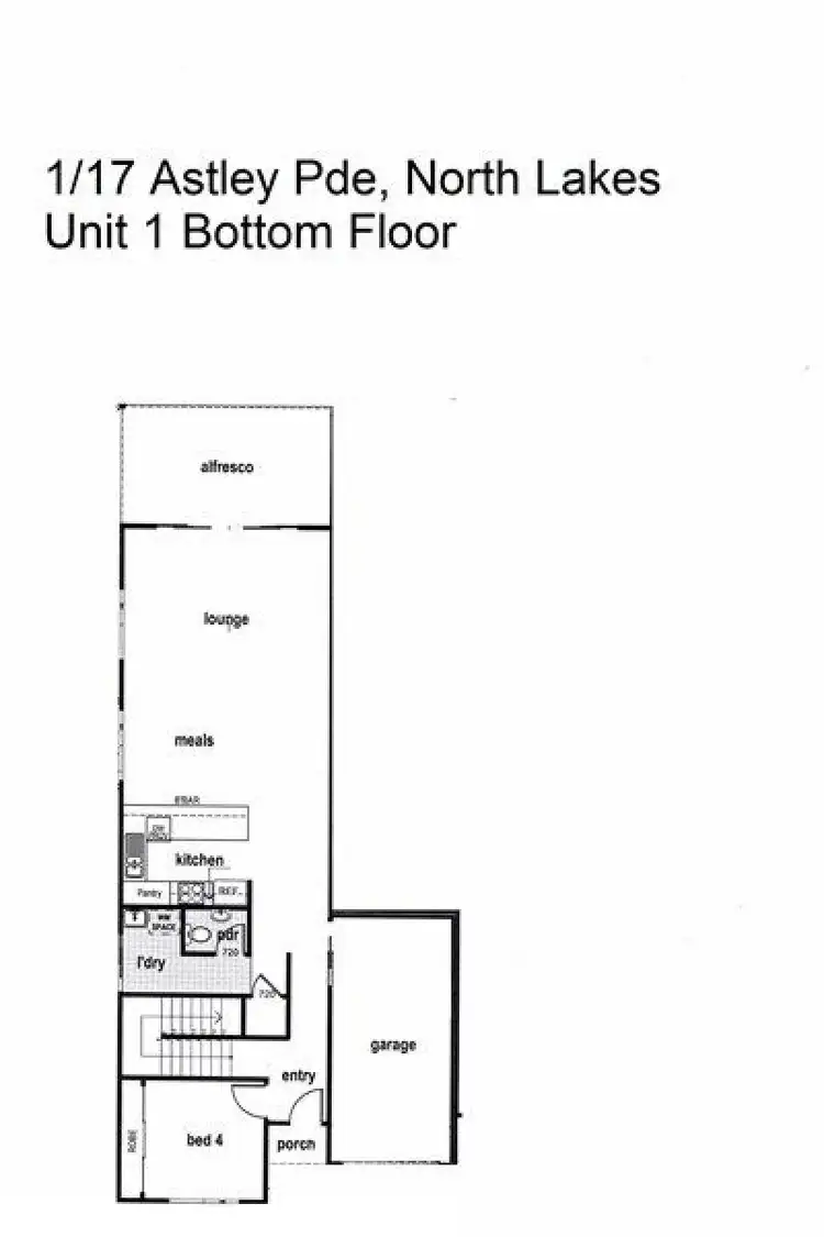 Floorplan of Homely townhouse listing, 1/17 Astley Parade, North Lakes QLD 4509