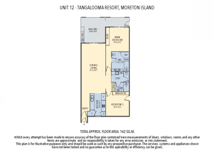 Floorplan of Homely apartment listing, 12 Deep Blue 1, Tangalooma QLD 4025