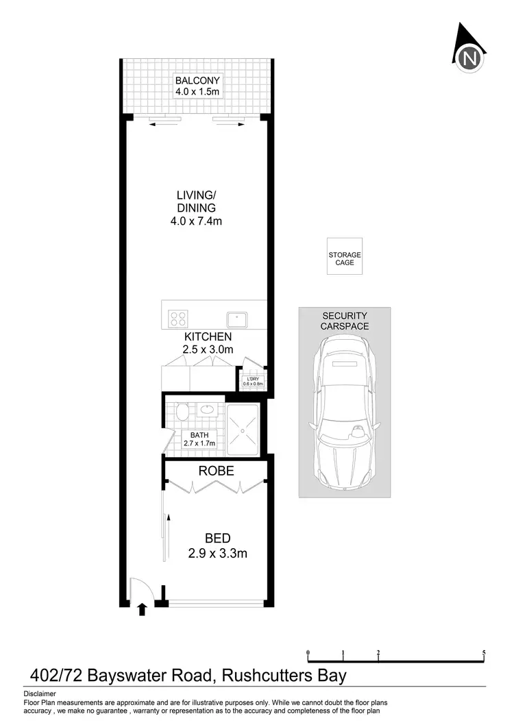 Floorplan of Homely apartment listing, 402/72-78 Bayswater Road, Rushcutters Bay NSW 2011