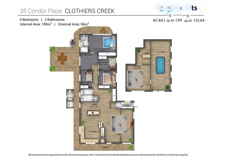 Floorplan of Homely rural property listing, 35 Condor Place, Clothiers Creek NSW 2484