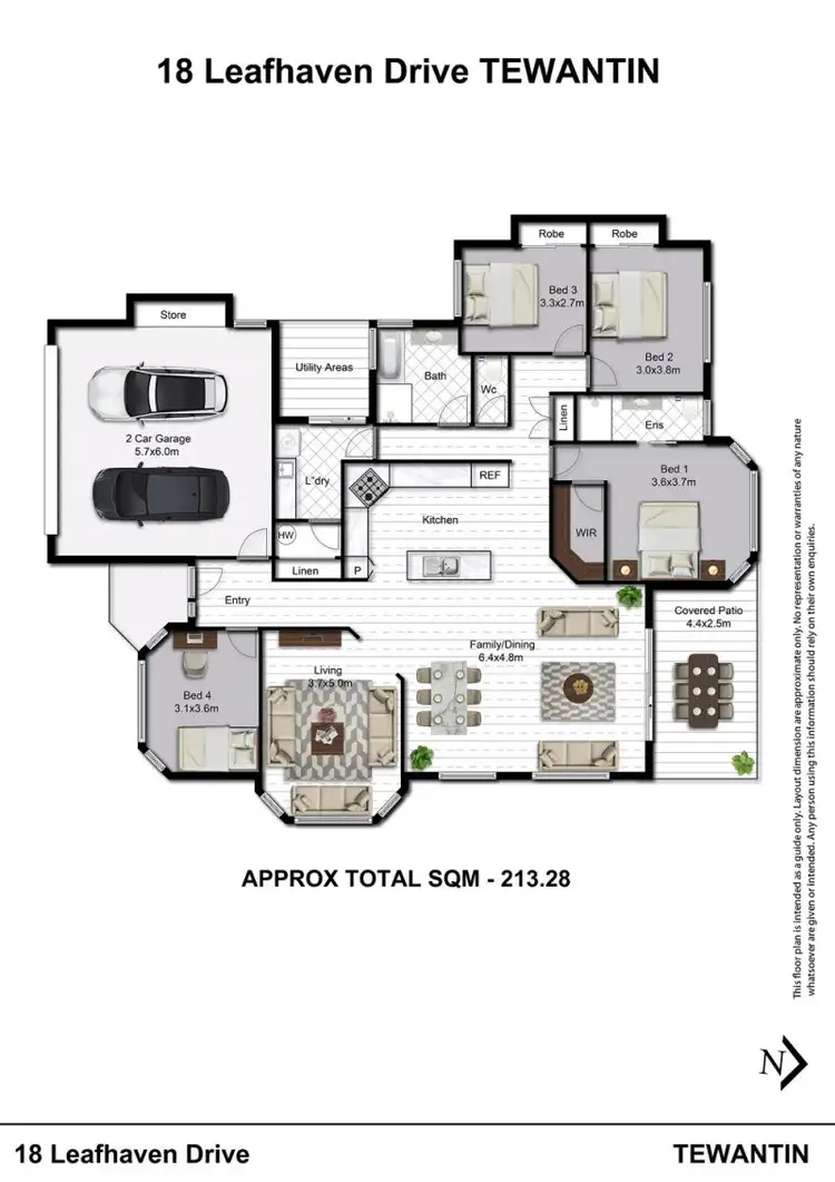 Floorplan of Homely house listing, 18 Leafhaven Drive, Tewantin QLD 4565