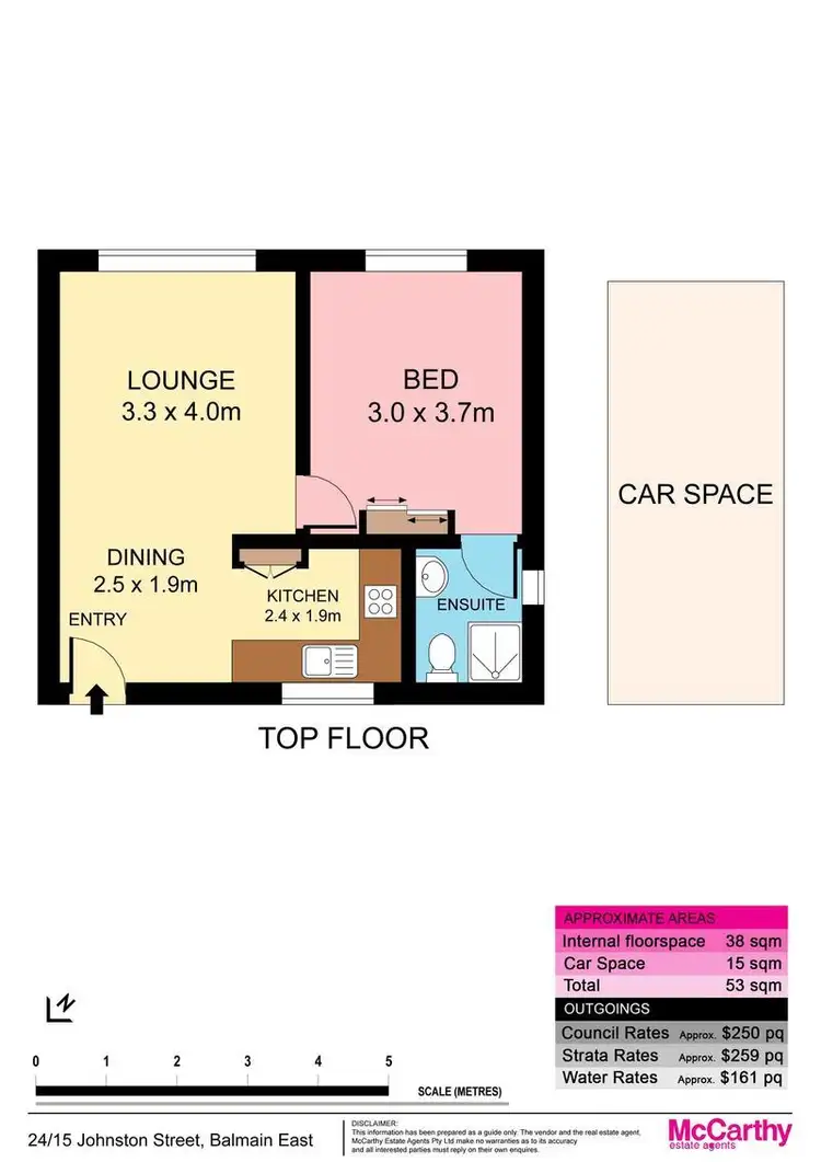 Floorplan of Homely apartment listing, 24/15 Johnston Street, Balmain East NSW 2041