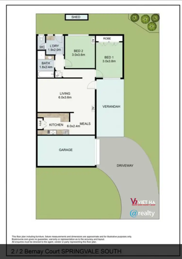 Floorplan of Homely unit listing, 2/2 Bernay Court, Springvale South VIC 3172
