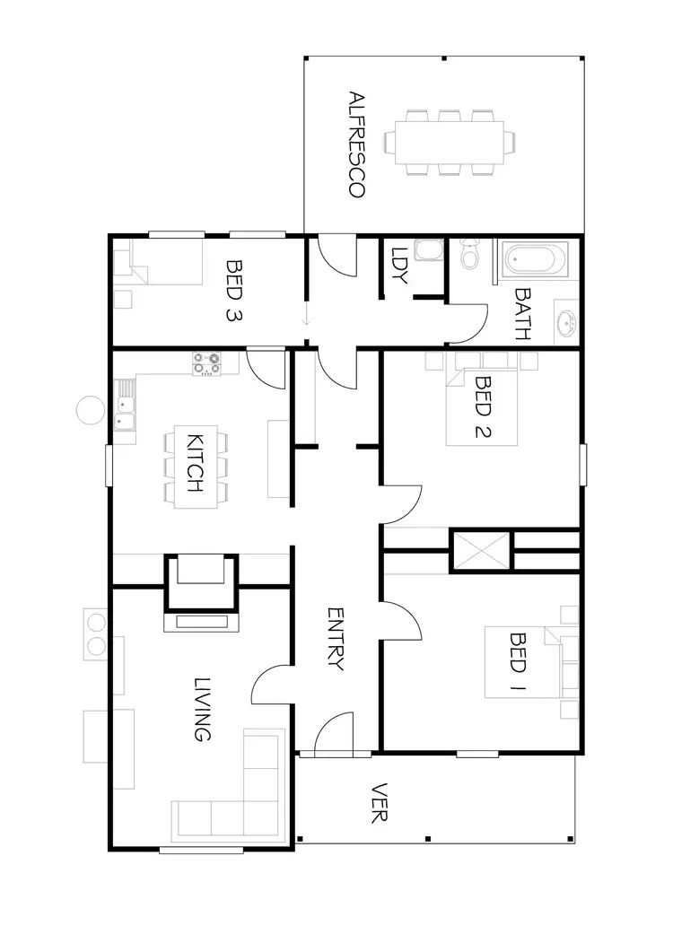 Floorplan of Homely house listing, 49 Burke Street, Mortlake VIC 3272