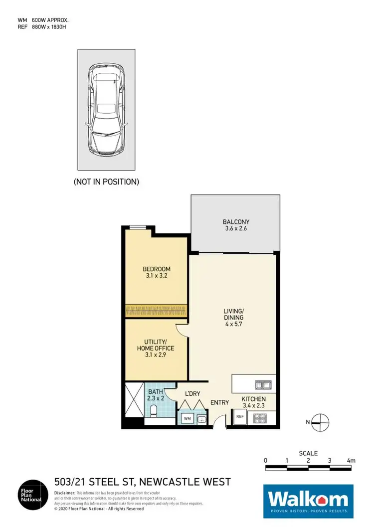 Floorplan of Homely unit listing, 503/21 Steel Street, Newcastle West NSW 2302