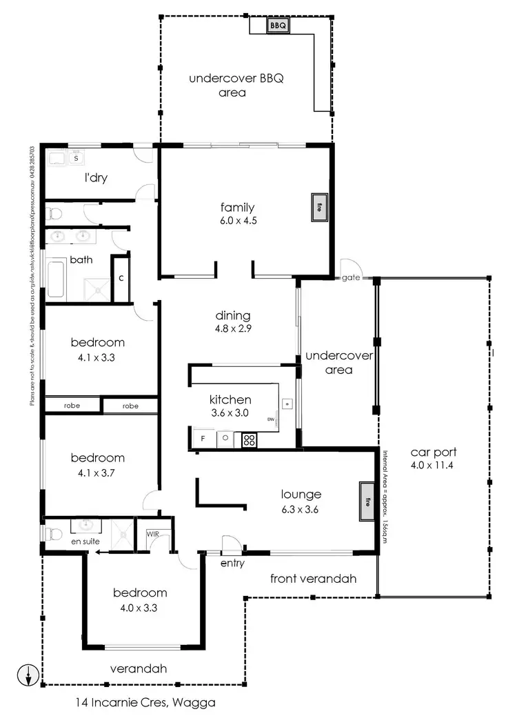 Floorplan of Homely house listing, 14 Incarnie Crescent, Wagga Wagga NSW 2650