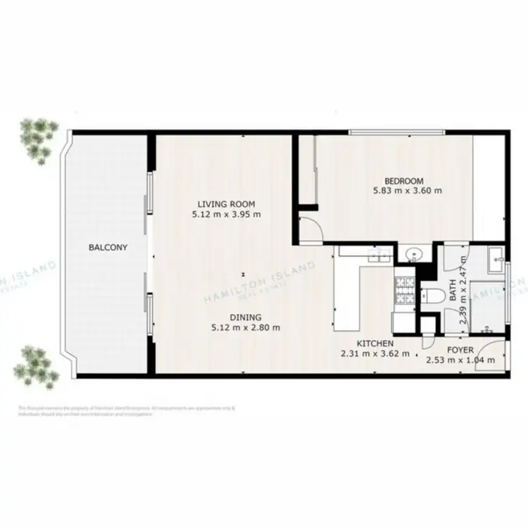 Floorplan of Homely apartment listing, WHA CA1205/14 Resort Drive, Hamilton Island QLD 4803