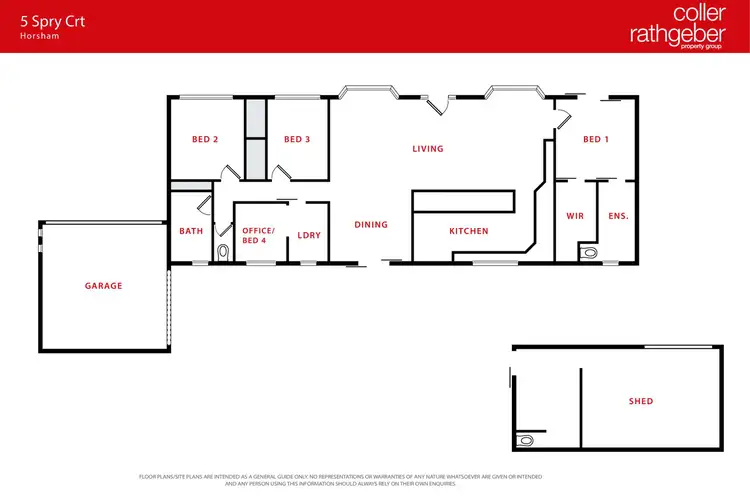 Floorplan of Homely house listing, 5 Spry Court, Horsham VIC 3400