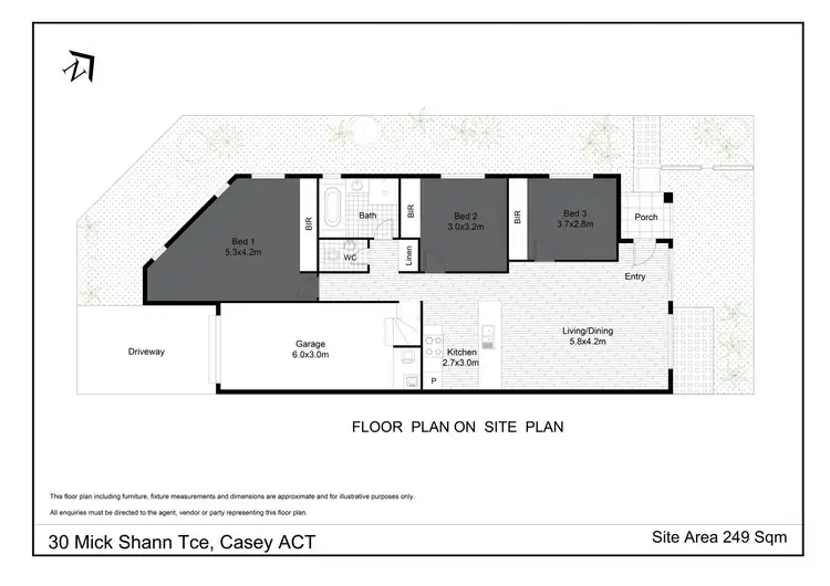 Floorplan of Homely house listing, 30 Mick Shann Terrace, Casey ACT 2913