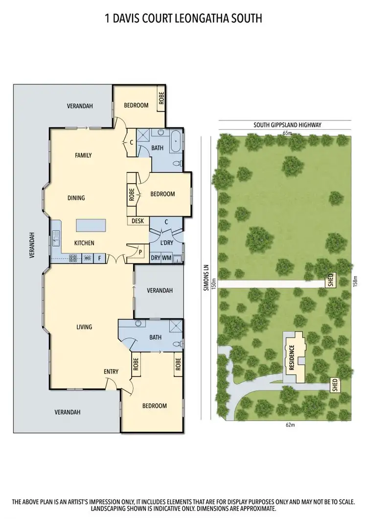 Floorplan of Homely house listing, 1 Davis Court, Leongatha South VIC 3953