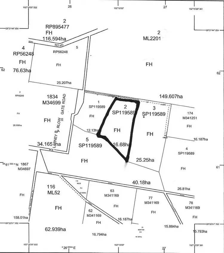 Floorplan of Homely land listing, LOT 2, 589 Killarney Barlows Gate Road, Killarney QLD 4373