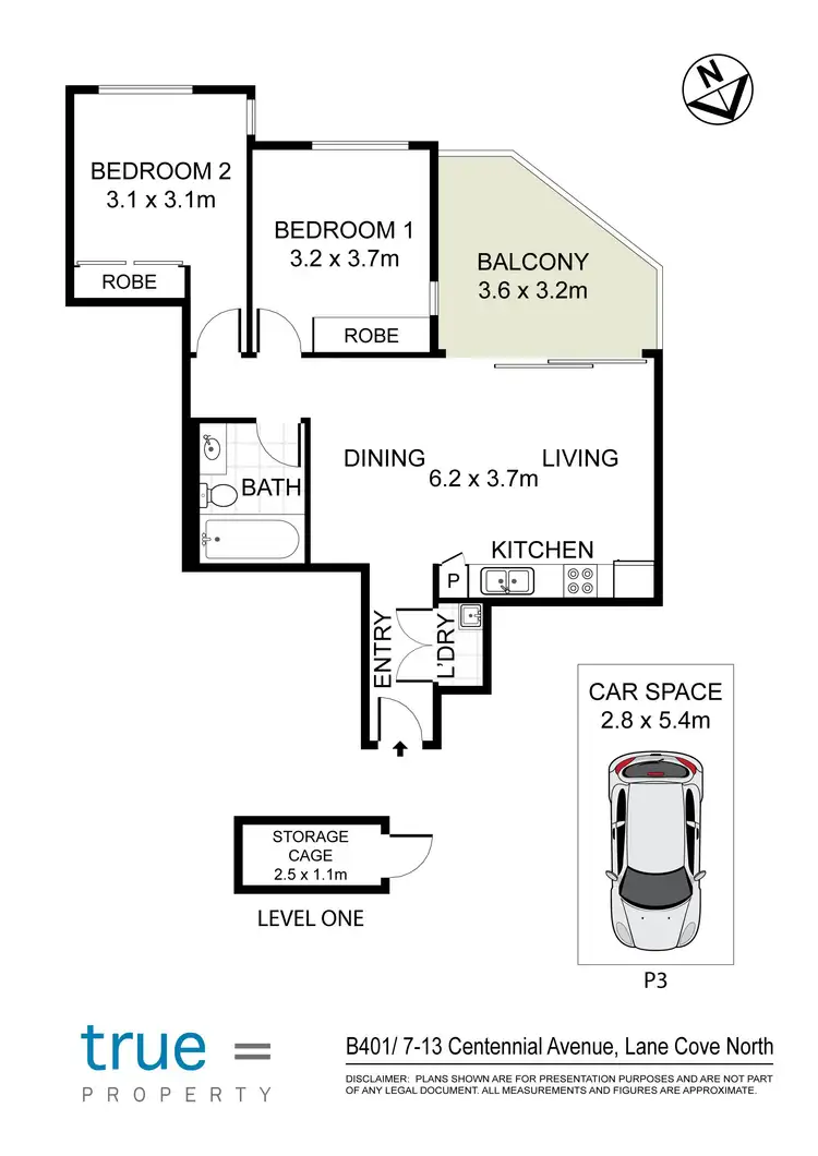 Floorplan of Homely apartment listing, B401/7-13 Centennial Avenue, Lane Cove North NSW 2066