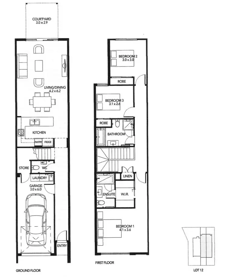 Floorplan of Homely townhouse listing, 1/13 Gemini Circuit, Coomera QLD 4209