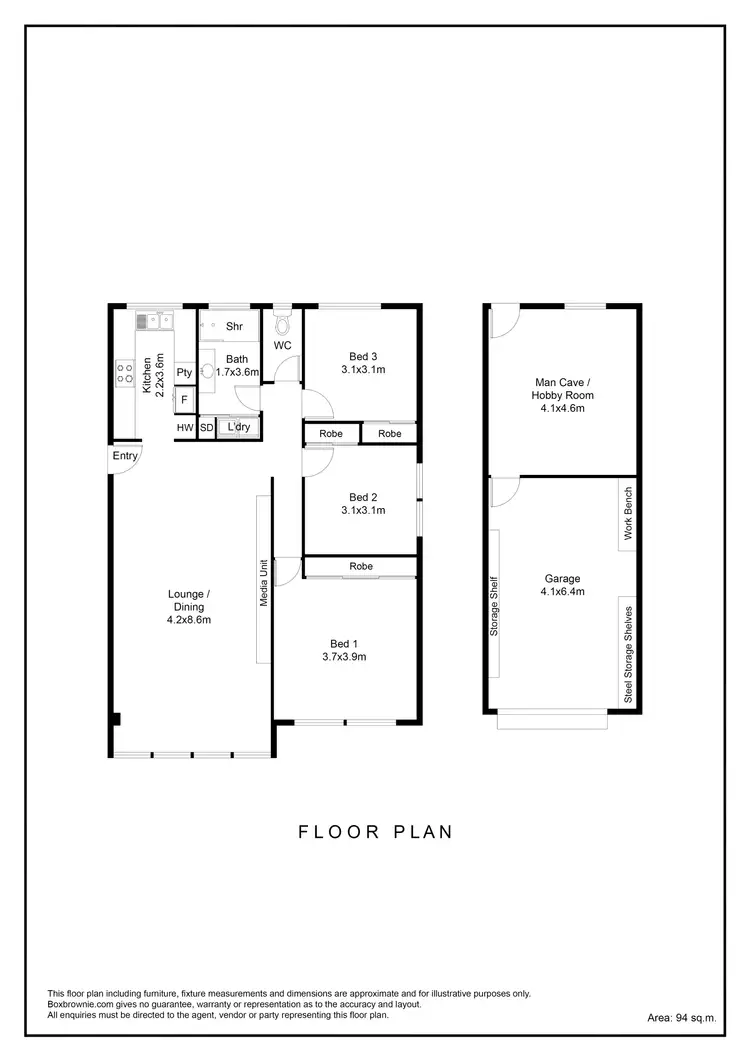 Floorplan of Homely unit listing, 1/68 Crosby Road, Albion QLD 4010