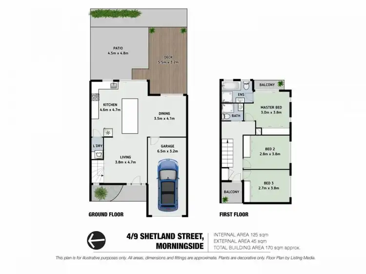 Floorplan of Homely townhouse listing, 4/9 Shetland street, Morningside QLD 4170