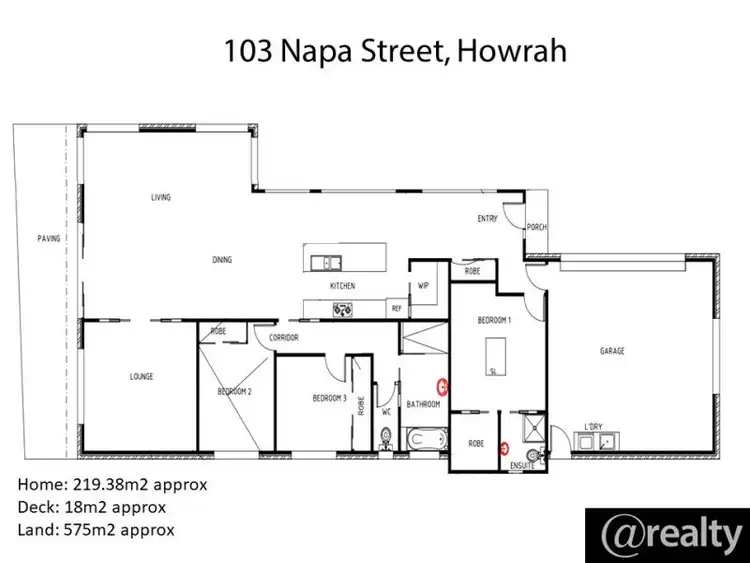 Floorplan of Homely house listing, 103 Napa Street, Howrah TAS 7018