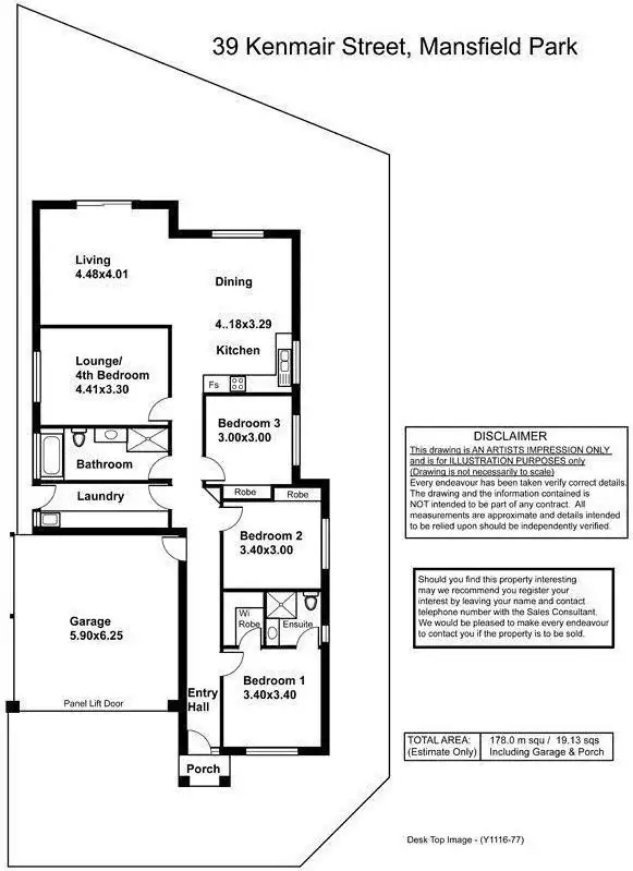 Floorplan of Homely house listing, 39 Kenmair Street, Mansfield Park SA 5012