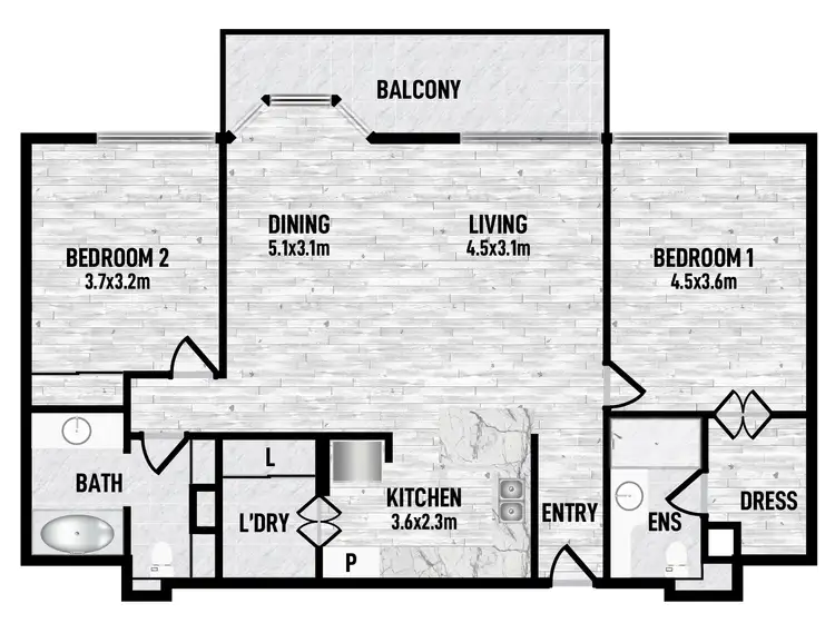 Floorplan of Homely apartment listing, 6/16-18 MacArthur Parade, Main Beach QLD 4217