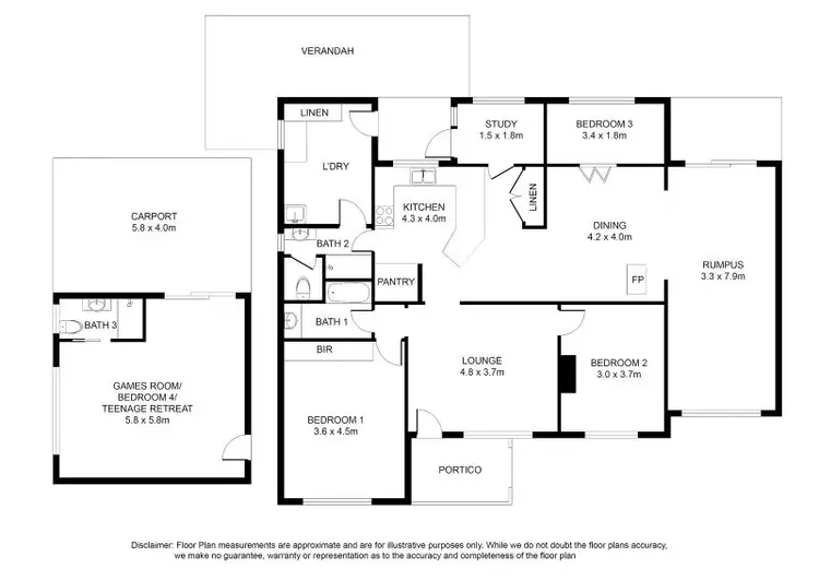 Floorplan of Homely house listing, 18 Webb Street, Mount Gambier SA 5290