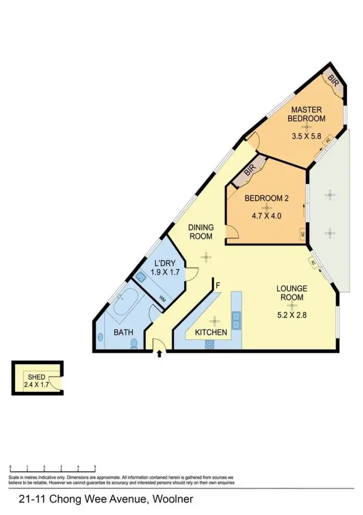 Floorplan of Homely apartment listing, 21/11 Chong Wee Avenue, Woolner NT 820