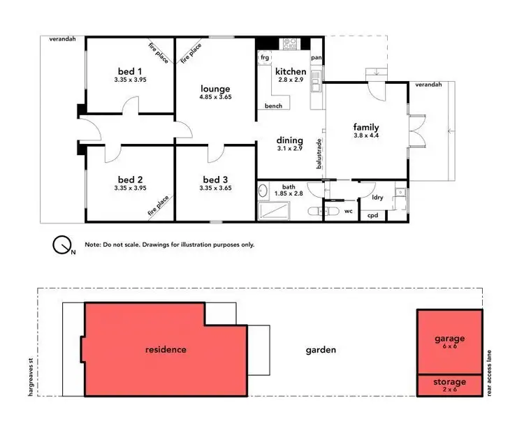Floorplan of Homely house listing, 476 Hargreaves St, Bendigo VIC 3550