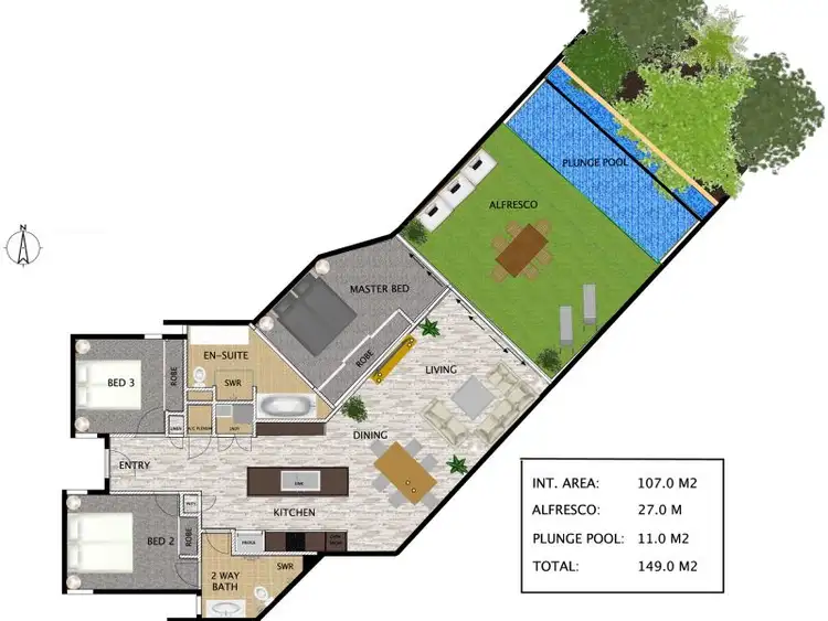 Floorplan of Homely apartment listing, 73/685 Casuarina Way, Casuarina NSW 2487