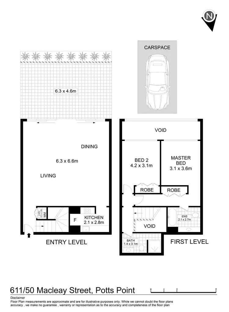 Floorplan of Homely apartment listing, 611/50 Macleay Street, Potts Point NSW 2011