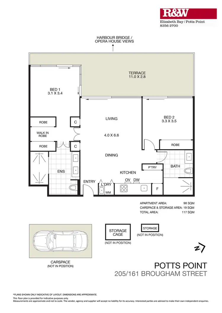 Floorplan of Homely apartment listing, 205/161 Brougham Street, Woolloomooloo NSW 2011