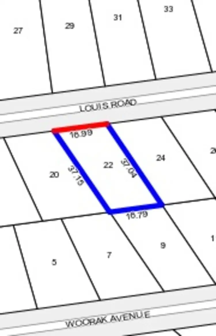 Floorplan of Homely land listing, 22 Louis Road, Venus Bay VIC 3956