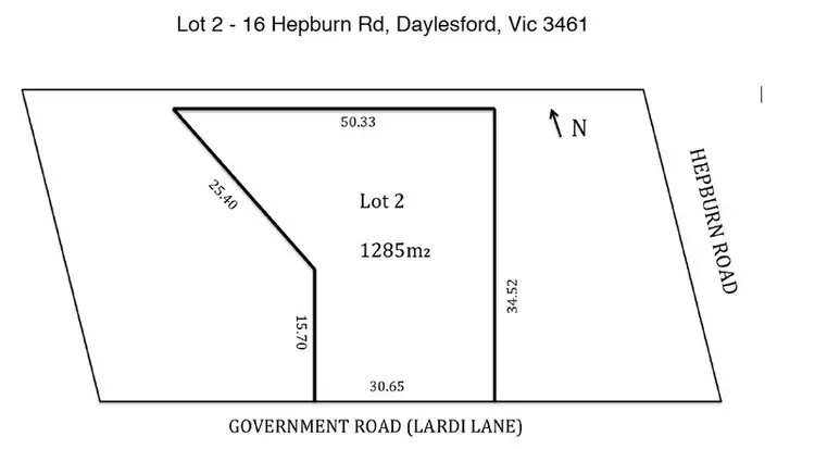 Floorplan of Homely land listing, Lot 2/16 Hepburn Road, Daylesford VIC 3460