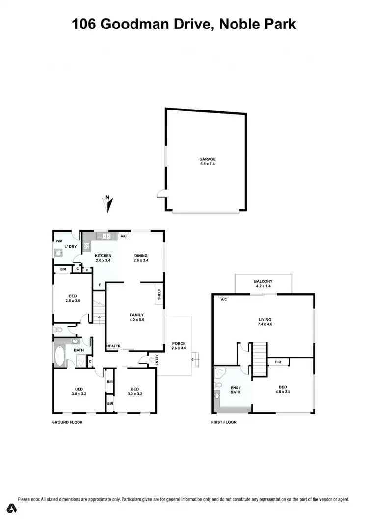 Floorplan of Homely house listing, 106 Goodman Drive, Noble Park VIC 3174